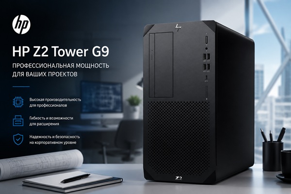 Рабочая станция HP Z2 Tower G9 для CAD BIM и 3D моделирования