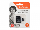 Карта памяти microSD GoPower 16GB Class10 60 МБ/ сек V10 с адаптером, (00-00025674)
