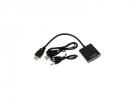 Переходник/ Переходник GoPower HDMI (m)-VGA (f) с питанием черный (1/200) (00-00027496)