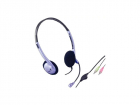 Наушники Genius Headset HS-02B, Stereo, mini jack 3.5mm, Blue (31710037100)