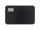 Внешний корпус для HDD/ SSD AgeStar 3UB2A8-6G SATA III пластик/ алюминий черный 2.5", (3UB2A8J-6G (BLACK))
