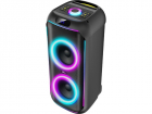 Акустическая система/ Колонки RITMIX SP-770B (8" + 8" + 2,5'' твиттер, Bluetooth, FM-радио, RGB-подсветка, AUX, USB, microSD (до 32 Гб, MP3), дисплей: LED, до 6 часов, вход: Jack 6.3 мм, Jack 3.5 мм, USB, 3600 мАч, 3.7 В, USB Type-C, 5В, 77 x 33 x 34,7 см, пластик, черный) (4610121110258)