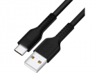 Кабель 0.5m TypeC, QC, черный, черный ПВХ (4PH-R90124)