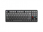 Игровая клавиатура/ Беспроводная механическая клавиатура AULA F87Pro V2 Серый градиент, символы на бок. гранях, серые Greywood свитчи РУС (Bluetooth, 2.4 Гц) (6978080506122)