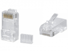 Коннектор Cabeus 8P8C-C6-TWP Коннектор RJ-45 под витую пару, категория 6, универсальный (для одножильного и многожильного кабеля), для проводников с толщиной по изоляции до 1, 05 мм, со вставкой, (8P8C-C6-TWP)