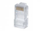 Коннектор RJ-45 под витую пару, категория 5e 8P8C Cabeus 8P8C Коннектор RJ-45 под витую пару, категория 5e, универсальный, для проводников с толщ. по изол. до 1, 05 мм, (8P8C)