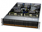 Сервер Supermicro Hyper A+ Server 2U 2125HS-TNR 2xGenoa 9534/ 4x32Gb/ 1xPM9A3 960GB NVMe(24SFF)/ 2-port 10GBase-T/ 2x1600W(2nd config)