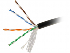 Кабель витая пара Bion BCL-U5451-301 U/ UTP, кат.5e, 4x2x0, 51мм AWG24, CCA, одножильный, PE, для внешней прокладки, 305м, черный, (BCL-U5451-301)