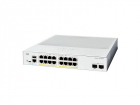 Коммутатор CISCO Catalyst 1300 16x 10/ 100/ 1000 RJ-45 PoE+, 2x 1Gb SFP uplinks, PoE+ 120W, Fanless, C1000-16P-2G-L (C1300-16P-2G)