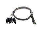 Кабель Supermicro CBL-SAST-1275A-100 Cable SAS Slimline x8 (SFF-8654) (STR) to 4x SATA 75/ 90cm
