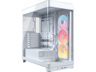 Корпус без блока питания/ Case Corsair Frame 4500X LX-R RGB iCUE LINK, Midi-Tower, TG, 3x120mm ARGB reverse fans, 2xUSB-A 3.2, 1xUSB 3.2 Type-C, E-ATX, ATX, mATX, mITX White (CC-9011317-WW)