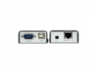 Удлинитель/ усилитель/ extender, VGA/ SVGA+KBD+MOUSE USB, 100 метр., HD-DB15+USB A-тип/ USB B-тип, Female, без шнуров, Б.П. 220> 5V, (по витой паре/ UTP/ FTP макс.разрешение 1920х1200 60Hz(30m) 1280х1024 60Hz(100m) DDC2B3 г.гар.+электростраховка/ ATEN/ Mini USB KVM EXTENDER W/ 230V ADP., (CE100)