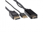 Кабель-переходник/ Кабель-переходник HDMI(M) +USB---> DP(M) 4K*60Hz 1.8M, VCOM <CG599AC-1.8M>, (CG599AC-1.8M)