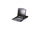 Консоль управления, LCD 19"(1280x1024), лат./ рус. клав., 16-портовый KVM-переключатель, +1 remote user(SPHD18(Male)), 2хUSB(Тип а Female), KVM-порты: SPHD15(Female), каскадирование./ 16P Dual RAIL LCD KVMP SWITCH 19INCH, (CL5816NR)