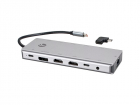 Адаптер Адаптер TypeC -->(2HDMI+DP)4K*60Hz+3USB3.0+TC+USB2.0+RJ45+SD+TF+PD+audio+TCадаптер, VCOM <4706>, (CU4706)