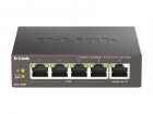 Коммутатор D-Link Неуправляемый PoE-коммутатор, 5x1000Base-T (4x1000Base-T PoE), PoE-бюджет 60 Вт, корпус металл, (DGS-1005P/ B3A)