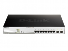 Коммутатор D-Link PROJ Настраиваемый L2 PoE-коммутатор, 8x1000Base-T PoE, 2х1000Base-X SFP, PoE-бюджет 130 Вт, упрощенный интерфейс CLI