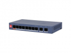 Коммутатор Dahua DH-CS4010-8ET2GT-60 8x100Мбит/ с 2x1Гбит/ с 2xКомбо(1000BASE-T/ SFP) управляемый (DH-CS4010-8ET2GT-60)