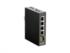 Коммутатор D-Link DIS-100G-5SW/ A1A, L2 Unmanaged Industrial Switch with 4 10/ 100/ 1000Base-T ports and 1 1000Base-X SFP ports.2K Mac address, Jumbo Frame 9K, Auto-sensing, 802.3x Flow Control, Stand-alone, Auto, (DIS-100G-5SW/ A1A)