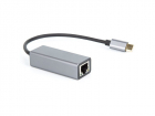 Кабель-переходник/ Кабель-переходник USB 3.1 Type-C -->RJ-45 1000Mbps Ethernet, Aluminum Shell, 0.15м VCOM <DU320M>, (DU320M)