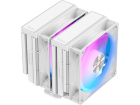 Кулер для процессора/ CPU Cooler Ocypus Delta A62 WH ARGB (260W, 4-pin PWM, 156mm, Al/ Cu, 6x6mm, ARGB, 2x120mm, 73CFM, 29dBA, 2000RPM, S: 1851/ 1700/ 1200/ 115X, AM5/ AM4, white) (DELTA-A62-WH2NAWN00X-GL)
