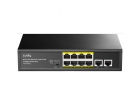 Коммутатор 8-Port 10/ 100M PSE RJ-45 +2 RJ45 10/ 100/ 1000M Uplink Port Unmanaged PoE+ Switch 120W, CCTV/ VLAN mode support, long distance:250M at CCTV mode. Support PD Alive Function, ±4 KV Surge Protection, 802.3af/ at standard, Alternative 1/ 2(+), 3/ 6(-), Steel Case, Watchdog, 120W internal, (FS1010PG)
