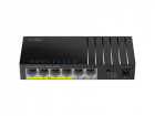 Коммутатор Cudy FS106P, 6-Port 10/100M PoE+ Switch 36W , Неуправляемый настольный коммутатор с 6 портами 10/100 Мбит/с (4 порта PoE) (FS106P)