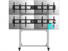 ONKRON напольный мобильный стенд для видеостен 2х2 4 x 43”- 55" FSPRO2L-22 серебристый, (FSPRO2L22-S)