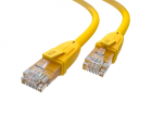 GCR Патч-корд прямой 0.75m UTP кат.6А, желтый, 24 AWG, литой, ethernet high speed, RJ45, T568B (GCR-52368)