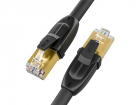 GCR PRO Патч-корд LSZH PROF кат.7 ethernet 1.5m F/FTP, RJ45, CU, 28 AWG, черный, литой, экранированные коннекторы, T568B (GCR-52565)