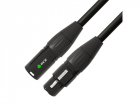 GCR Кабель 1.5m микрофонный XLR M / XLR F , черный, AL case черный (XLRMF)