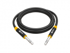 GCR PRO Кабель 5.0m аудио STEREO jack 6, 35mm/jack 6, 35mm черный, AL case, M/M (GCR-53426)