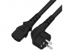 GCR Кабель питания PROF 10.0m, Евровилка угловая - С13, 3*1, 0mm, черный, GCR-54381, (GCR-54381)