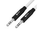GCR Кабель 5.0m аудио jack 3.5mm/ jack 3.5mm белый, AL case черный, M/ M, GCR-54753 (GCR-54753)