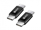 GCR Адаптер соединитель USB 3.1 (USB 3.2 Gen 2) TypeC, M/ М, черный, 100W/ 5А, 10 Гбит/ с, 4K, AL корпус, GCR-54941, (GCR-54941)