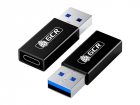 GCR Адаптер-переходник USB 3.0 (USB 3.2 Gen 1) на TypeC, M/ F, черный, 5 Гбит/ с, GCR-54945, (GCR-54945)