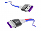 GCR Кабель 1.0m, TypeC, быстрая зарядка 18W, поддержка QC, PD, ТРИКОЛОР Россия, AL case черный, GCR-55309, (GCR-55309)