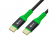 Миниатюра товара - GCR PRO Кабель PREMIUM 2.0m TypeC / TypeC PD 60W, медь, быстрая зарядка для iPhone 15/16/17, силикон, черный, GOLD, AL корпус (GCR-56371)