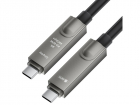 GCR PRO Кабель AOC Type-C 20.0m оптический 8K60Hz, 40Gbps, PD 60W, M/ M, черный, GCR-57380 (GCR-57380)