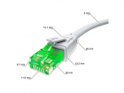 GCR Патч-корд прямой 3.0m UTP кат.6А, белый, 24 AWG, ethernet high speed, RJ45, T568B, GCR-57444 (GCR-57444)