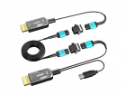 GCR Оптический кабель HDMI 2.1, 100.0m, MPO съемные коннекторы на защелках, 8K 60Гц UHD, 48 Гбит/ с (72 Гбит/ с с DSC), черный, GCR-57752 (GCR-57752)