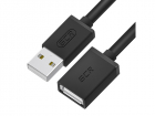 GCR Удлинитель 1.5m USB AM/AF, черный, 28/24 AWG, медь (GCR-UEC6M-BB2S-1.5M)