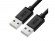 Миниатюра товара - GCR PRO Кабель 1.5m USB 2.0, AM/AM, черный, 28/28 AWG, медь, экран, армированный, морозостойкий (GCR-UM2M-BB2S-1.5M)