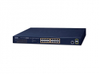 коммутатор/ PLANET IPv6/ IPv4, 16-Port Managed 802.3at POE+ Gigabit Ethernet Switch + 2-Port 100/ 1000X SFP (220W), (GS-4210-16P2S)