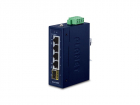 коммутатор/ PLANET IGS-510TF IP30 Compact size 4-Port 10/ 100/ 1000T + 1-Port 100/ 1000X SFP Gigabit Ethernet Switch (-40~75 degrees C, dual 9~48V DC/ 24V AC) (IGS-510TF)