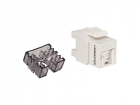 Модуль Модуль Keystone, RJ45, неэкранированный, кат.6, со встроенной шторкой, 180 градусов, белый, (LAN-OK45U6/ 180R-WH)