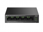 Сетевое оборудование TP-Link LS105LP, Настольный коммутатор с 5 портами 10/ 100 Мбит/ с (4 порта PoE), 802.3af, бюджет PoE — 41 Вт, до 250 метров, (LS105LP)