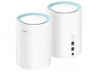 Wi-Fi Mesh-система Wi-Fi Mesh-система/ AC1200 Wi-Fi Gigabit Mesh Solution 2-Pack, Chipset MT7621DA+MT7613B+MT7603, Dual-Band, 867Mbps at 5GHz + 300Mbps at 2.4GHz, 802.11ac/ a/ b/ g/ n, 2 Gigabit Ethernet Ports, 4 internal antennas, MU-MIMO, DDNS, Zerotier/ Wireguard/ OpenVPN/ IPSec/ L2TP/ PPTP VPN, DNS over Cloudflare/ Google/ Quad9, IPv6, Seamless Roaming, TR069/ TR098/ TR111/ TR181, Cudy Mesh, Cudy APP, (M1300(2-PACK))