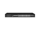 Управляемый L3 PoE коммутатор Gigabit Ethernet/ Управляемый L3 PoE коммутатор Gigabit Ethernet на 16xGE RJ-45 c PoE + 8xGE Combo (RJ-45 + SFP) + 4x10G SFP+ Uplink. Порты: 16 x GE (10/100/1000 Base-T) с поддержкой PoE (IEEE 802.3af/at) + 8 x GE Combo Port (RJ-45 + SFP) + 4 x 10G SFP+ Uplink, Консольный порт. Соответствует стандартам PoE IEEE 802.3af/at/bt. Уровень управления L3 (Full managed). Автоматическое определение и режим антизависания PoE устройств. Мощность PoE на порт - до 30W. Суммарная