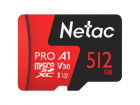 Карта памяти NeTac P500 Extreme Pro MicroSDXC 512GB V30/ A1/ C10 up to 100MB/ s, (NT02P500PRO-512G-S)